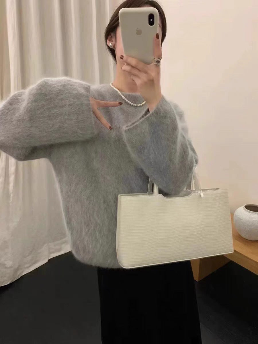 Damen kuscheliger Pullover mit Boxy-Schnitt ModeGeist