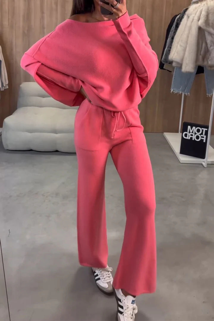 Damen Bequemes und elegantes Loungewear-Set mit weitem Schnitt ModeGeist
