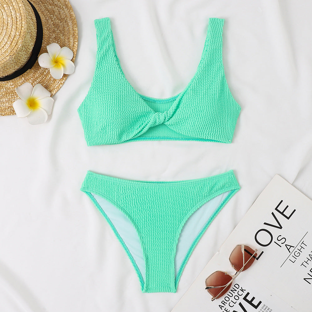 Modegeist Damen Bikini-Set mit geformtem Twist-Oberteil