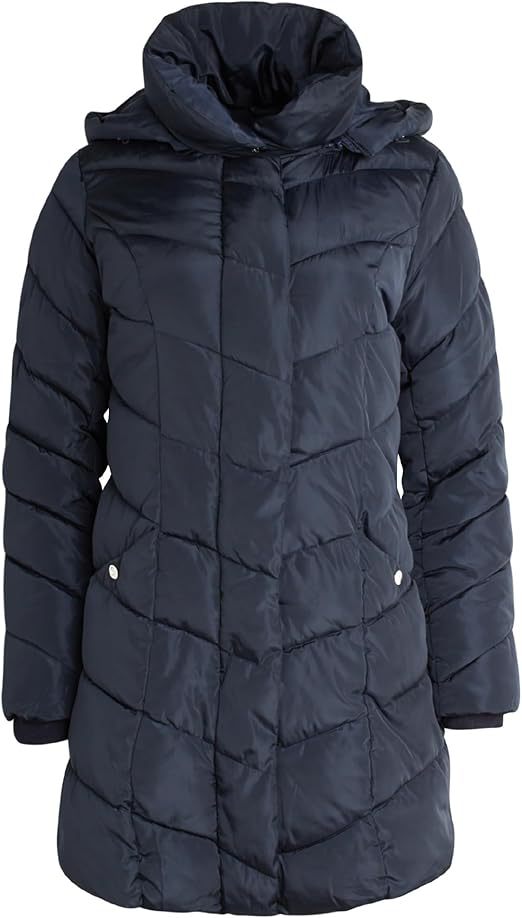Damen Langer gesteppter Winterparka mit hochgeschlossenem Kragen ModeGeist