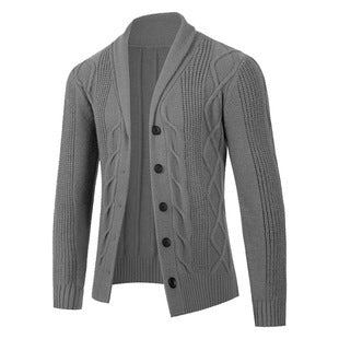 Herren Strickjacke mit modernen Kabelmustern und bequemen Passform ModeGeist
