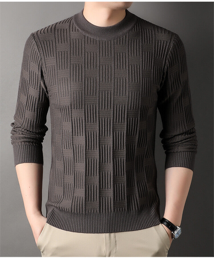 Herren Feinstrickpullover mit modernem Strukturdesign ModeGeist