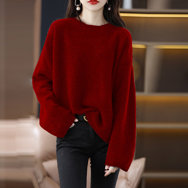 Damen Oversized Strickpullover mit weitem Schnitt und langen Ärmeln ModeGeist