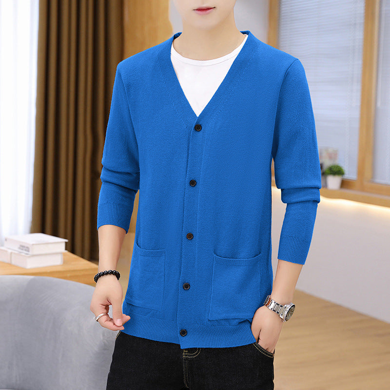 Herren eleganter leichter Strickcardigan mit Taschen ModeGeist