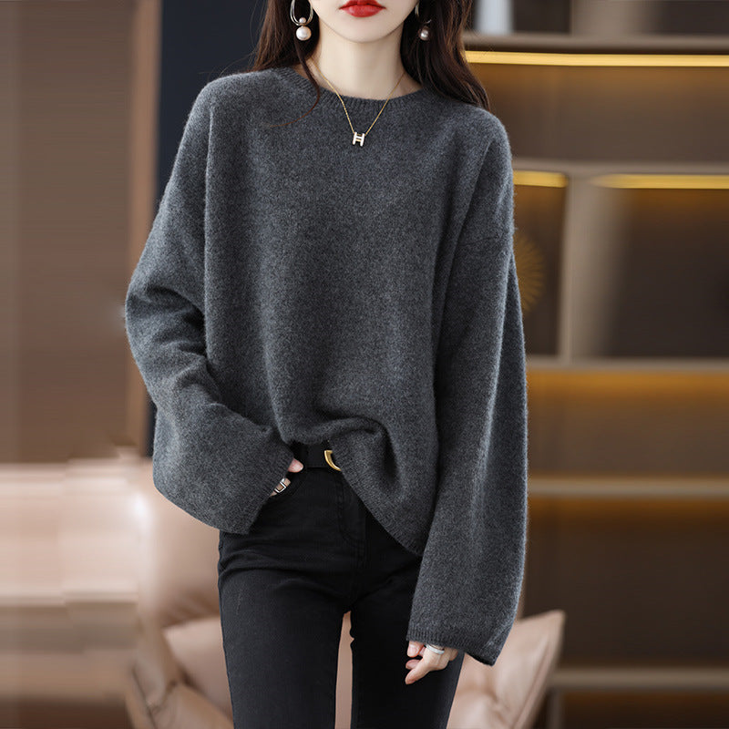 Damen Oversized Strickpullover mit weitem Schnitt und langen Ärmeln ModeGeist