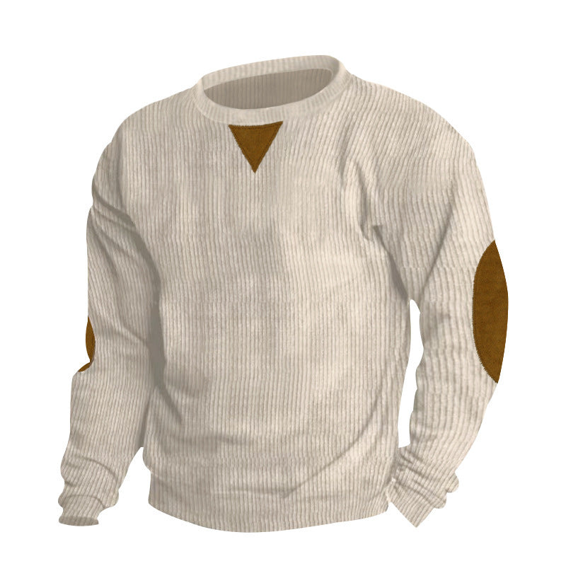 Damen lässiger Strickpullover mit eleganten Kunstleder-Details ModeGeist
