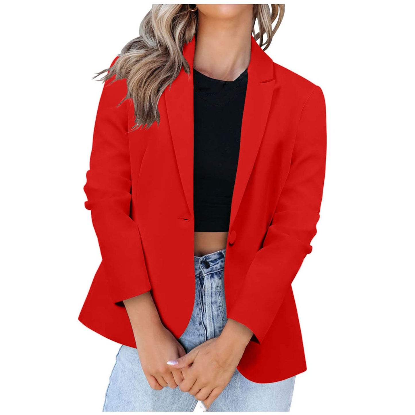 Damen Eleganter Blazer mit modernem Schnitt und praktischen Taschen ModeGeist
