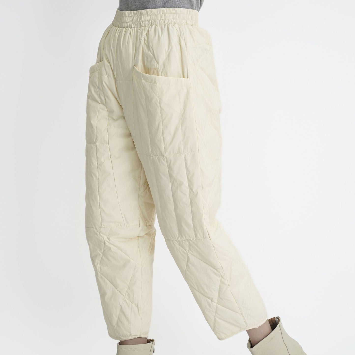 Damen gefütterte Freizeithose mit elastischem Bund und Taschen ModeGeist