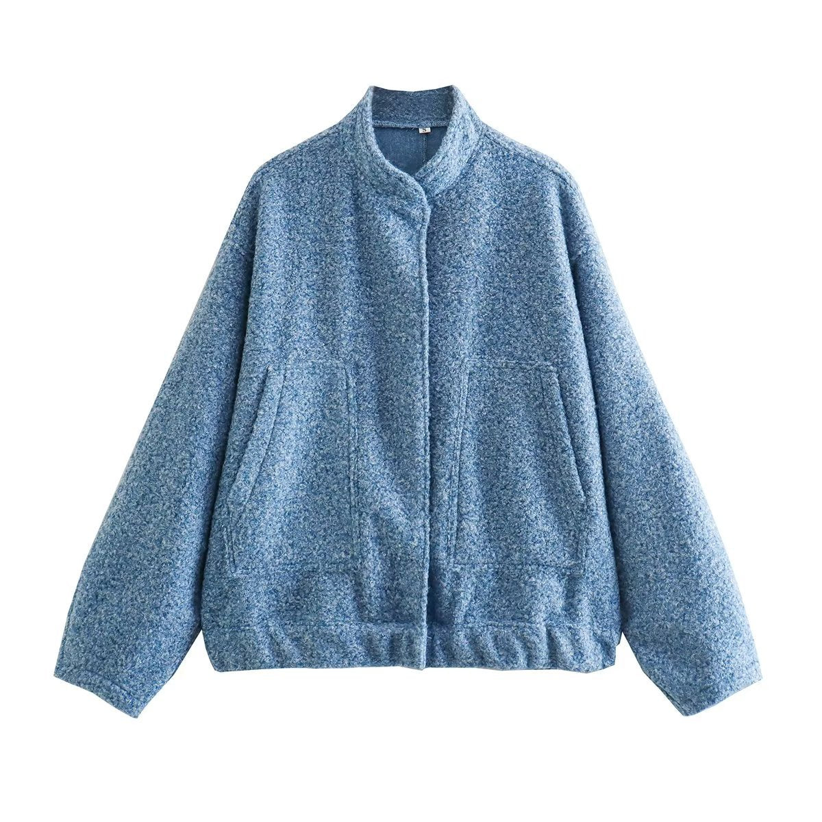 Damen Oversized Wolljacke im schlichten Design ModeGeist