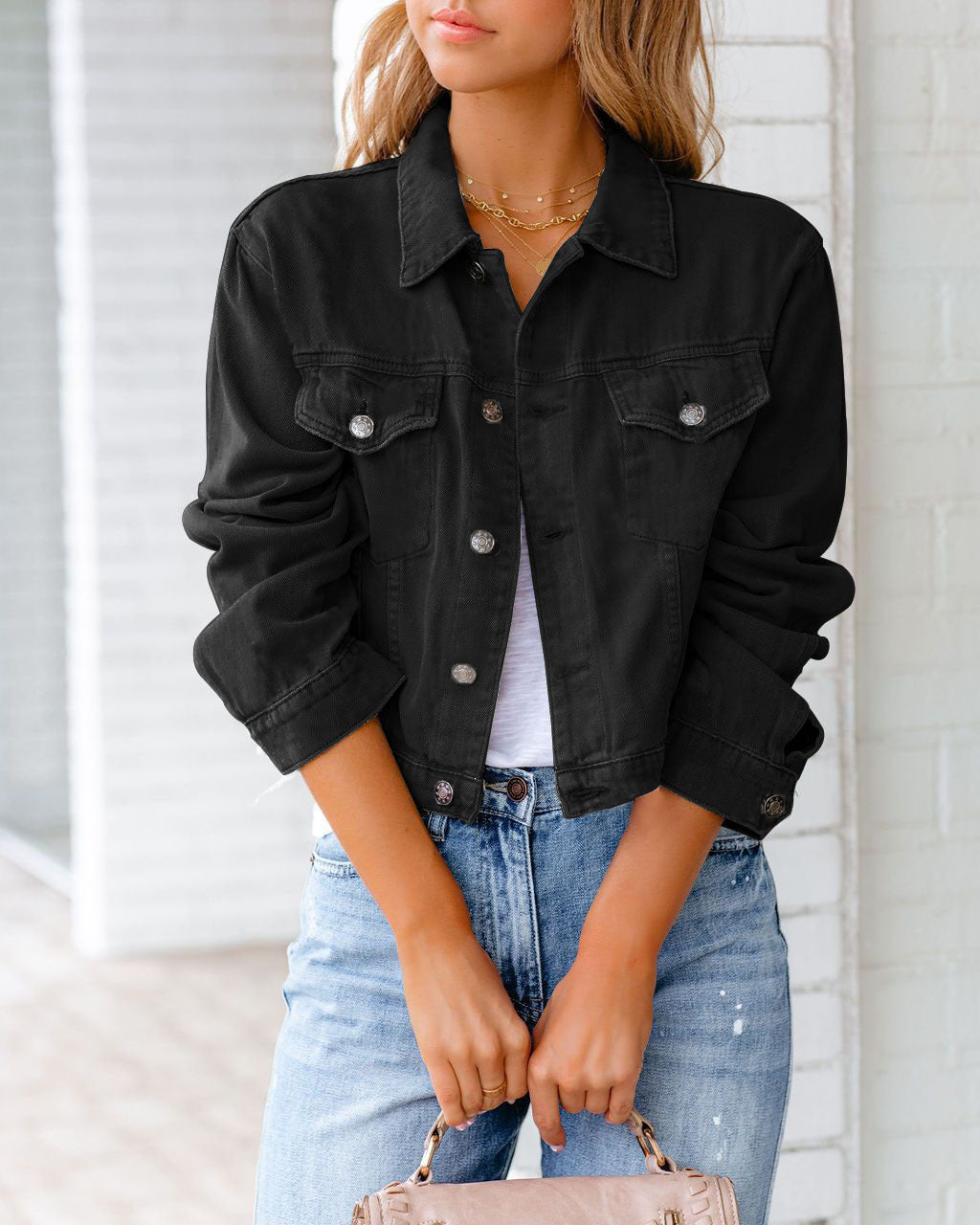 ModeGeist | Gekürztes Denim Oberteil