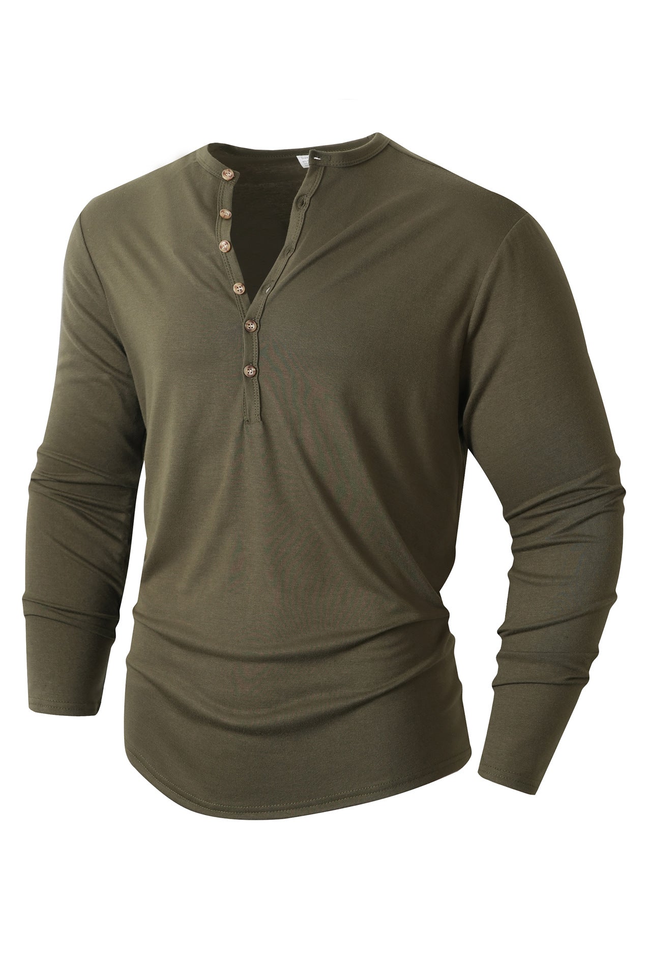 Herren Langarm Henley-Shirt mit Knopfleiste und weichem Baumwollmix ModeGeist
