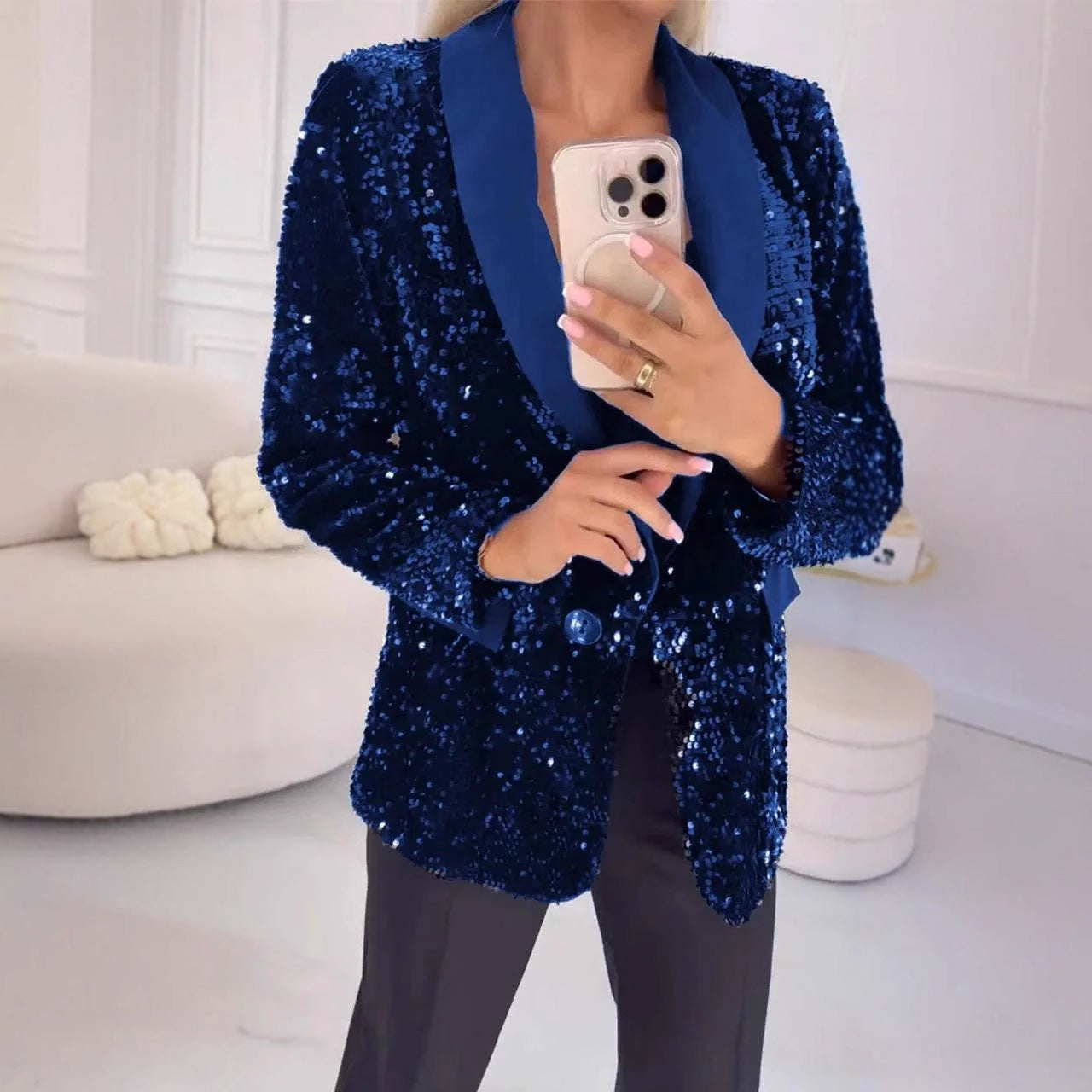 Damen Glitzernder Blazer ModeGeist