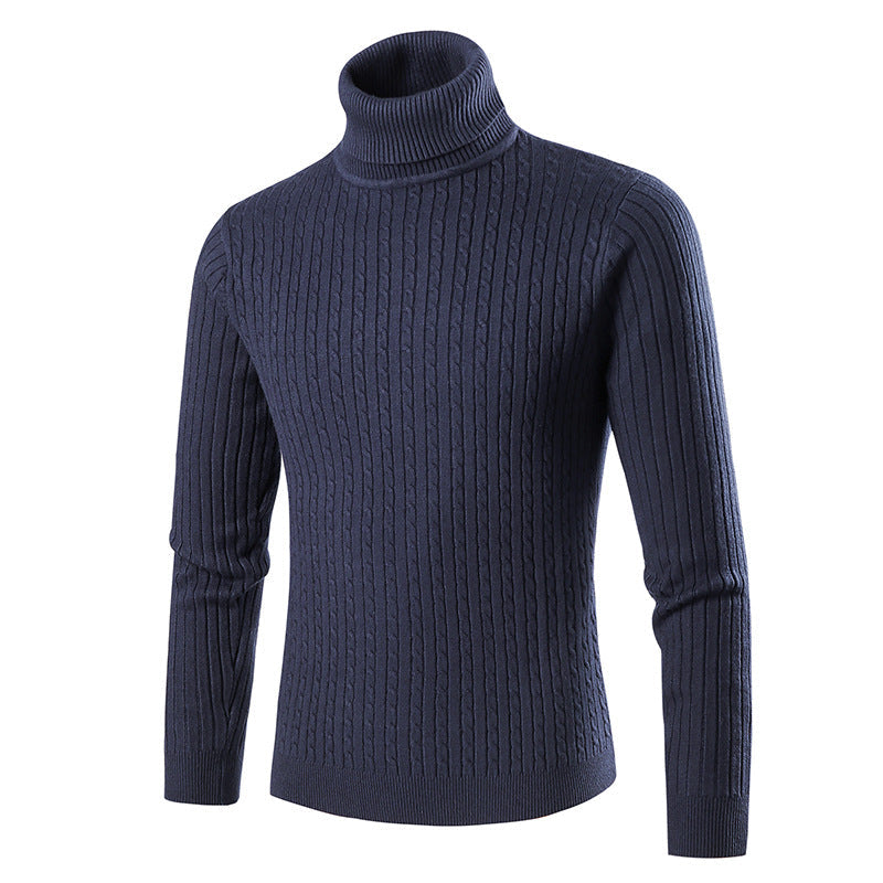 Herren modischer Rollkragenpullover aus strukturiertem Strick ModeGeist