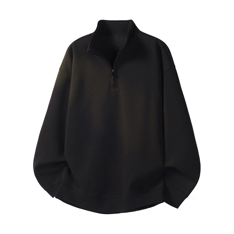Damen Oversized Fleecepullover mit halb offenem Kragen ModeGeist