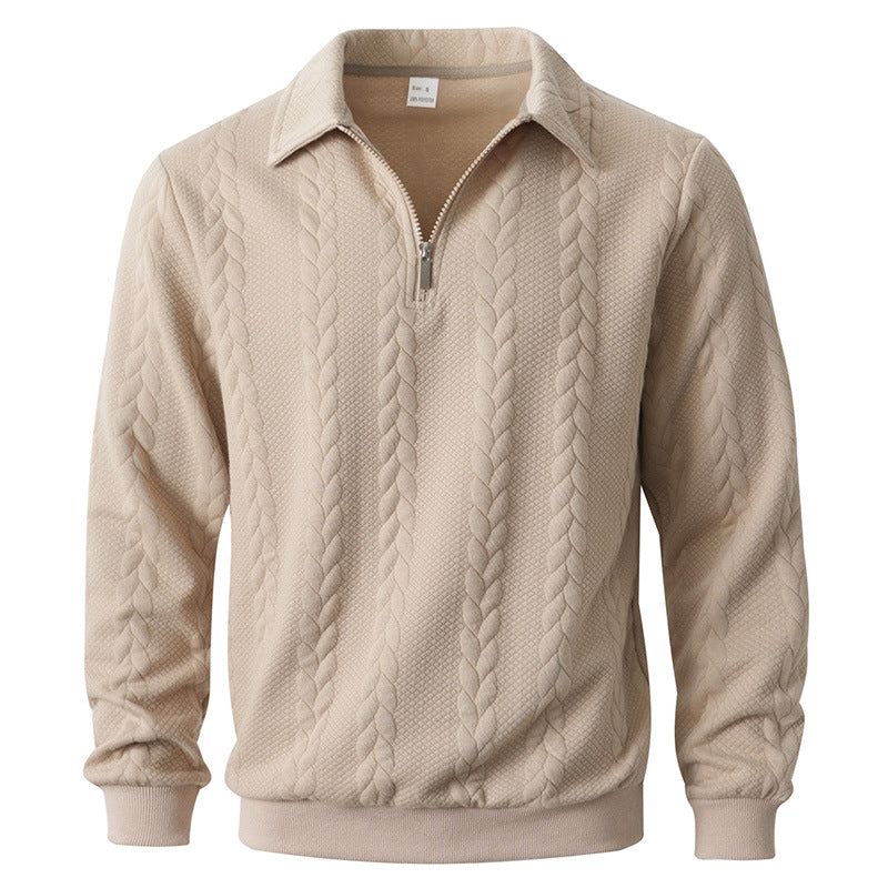 Herren eleganter Strickpullover mit Reißverschluss ModeGeist