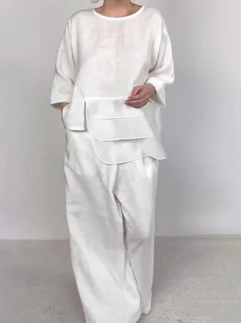 Elegante Damen-Tunika und Hose im weiten Schnitt - MODEGEIST