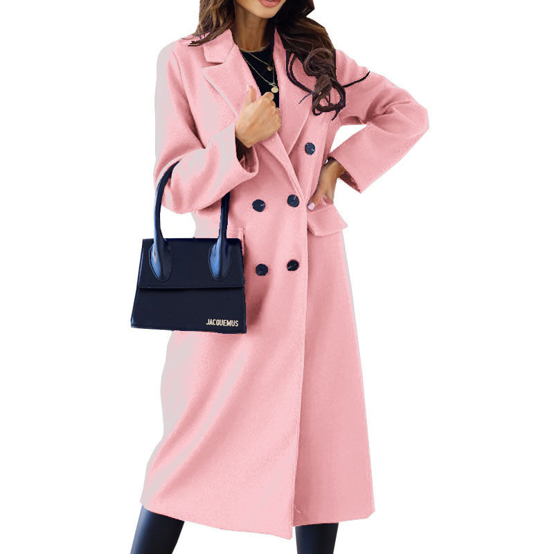 Damen Elegante und modische Wollmantel ModeGeist