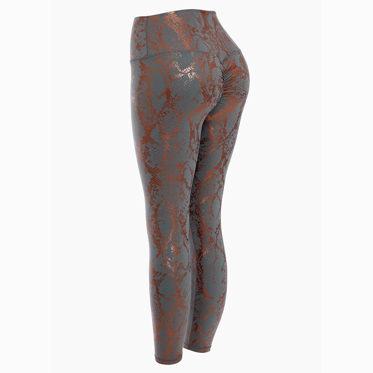 Damen Sportleggings im Schlangenprint mit hohem Bund ModeGeist