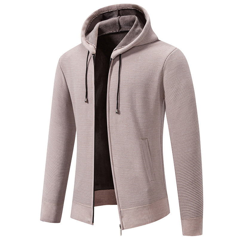 Herren Kapuzenjacke mit modernem Strukturdesign und isolierender Futterlage ModeGeist