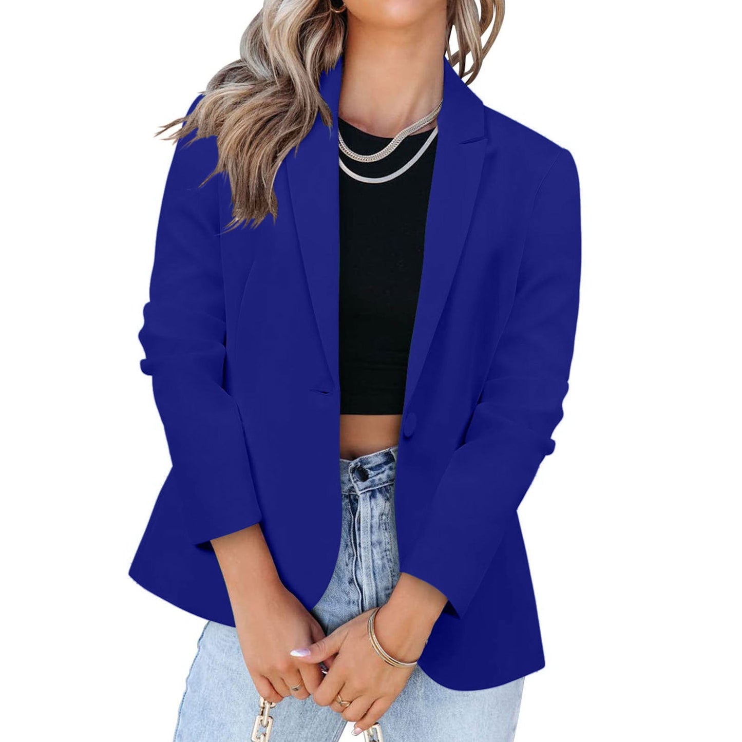 Damen Eleganter Blazer mit modernem Schnitt und praktischen Taschen ModeGeist