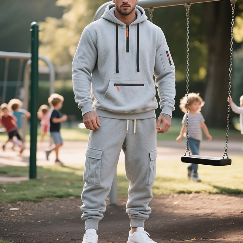 Herren sportliches Hoodie- und Cargo-Hosen-Set ModeGeist