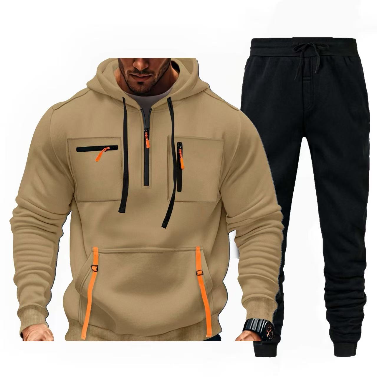 Herren multifunktionaler Kapuzenpullover und Jogginghose Kombination ModeGeist