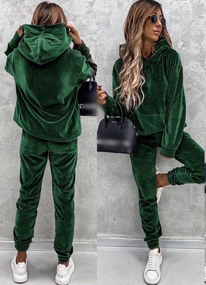 Damen kuscheliges Fleece-Set mit oversized Hoodie und bequemen Jogginghosen ModeGeist