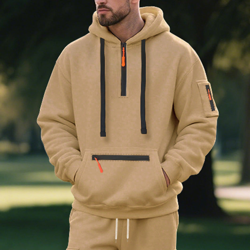 Herren sportlicher Hoodie mit funktionalem Reißverschluss ModeGeist