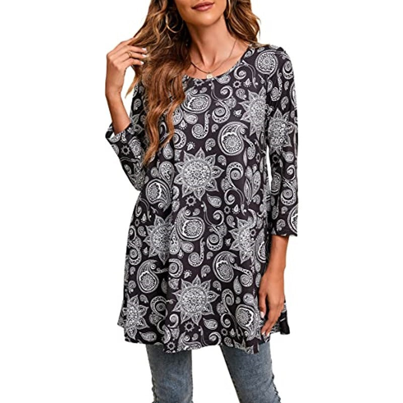 Damen Tunika mit einzigartigem Mandala-Druck ModeGeist