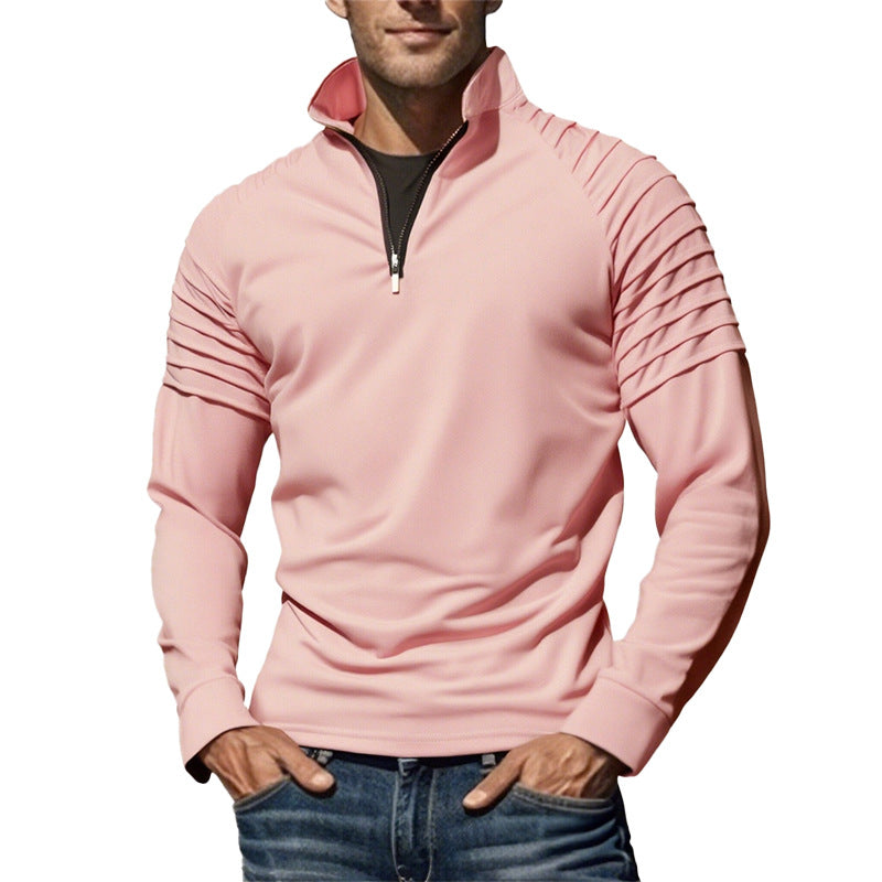 Herren Funktionspullover mit halbem Reißverschluss und modernem Design ModeGeist