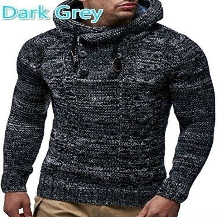 Herren Kapuzenpullover mit strukturiertem Strickmuster ModeGeist