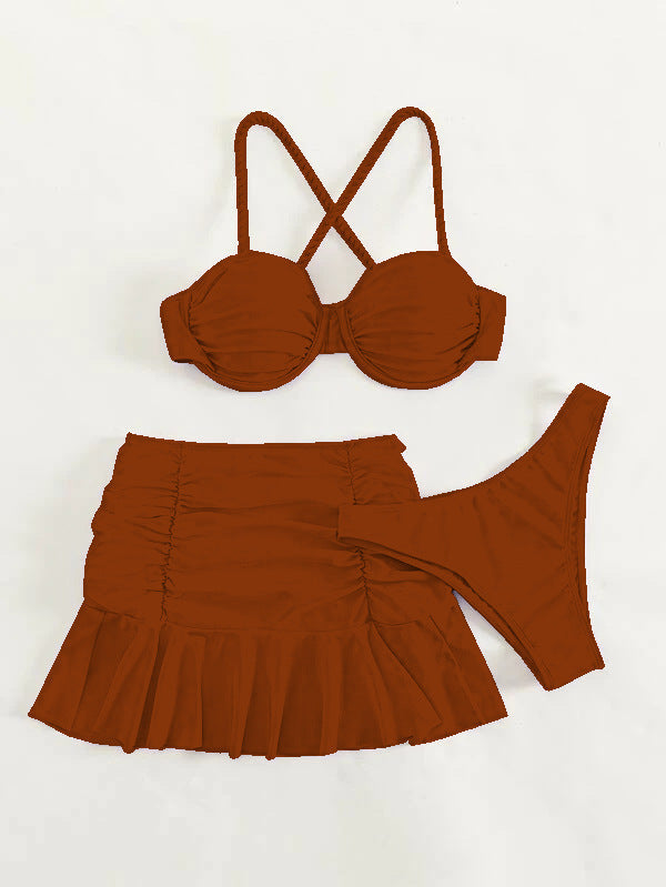 Elegantes, raffiniertes Bikini-Oberteil und Rock-Set von MODEGEIST für Damen