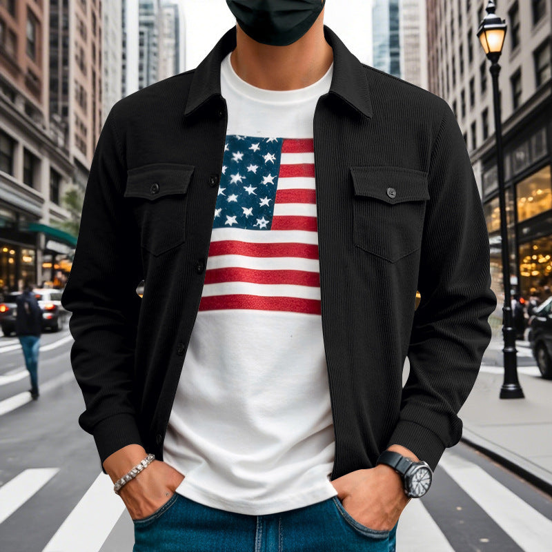 Herren lässige Hemdjacke im strukturierten Design ModeGeist