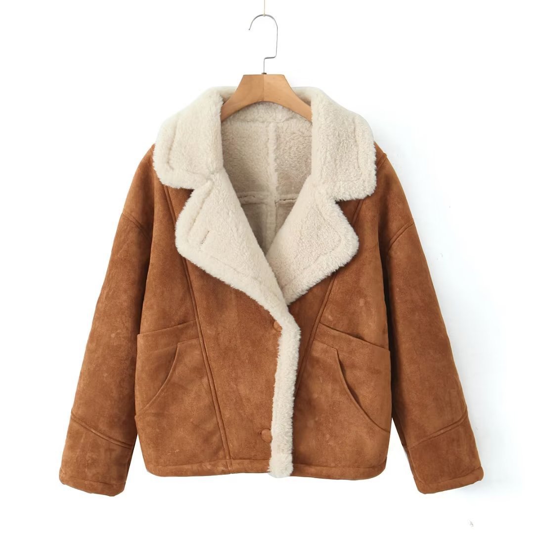 Damen Oversized-Winterjacke mit Plüsch ModeGeist