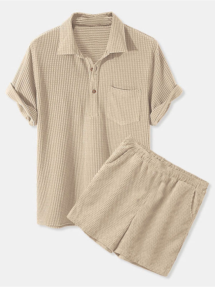 Damen Sonnen-Pyjama Set mit kurzem Shirt und Hose ModeGeist