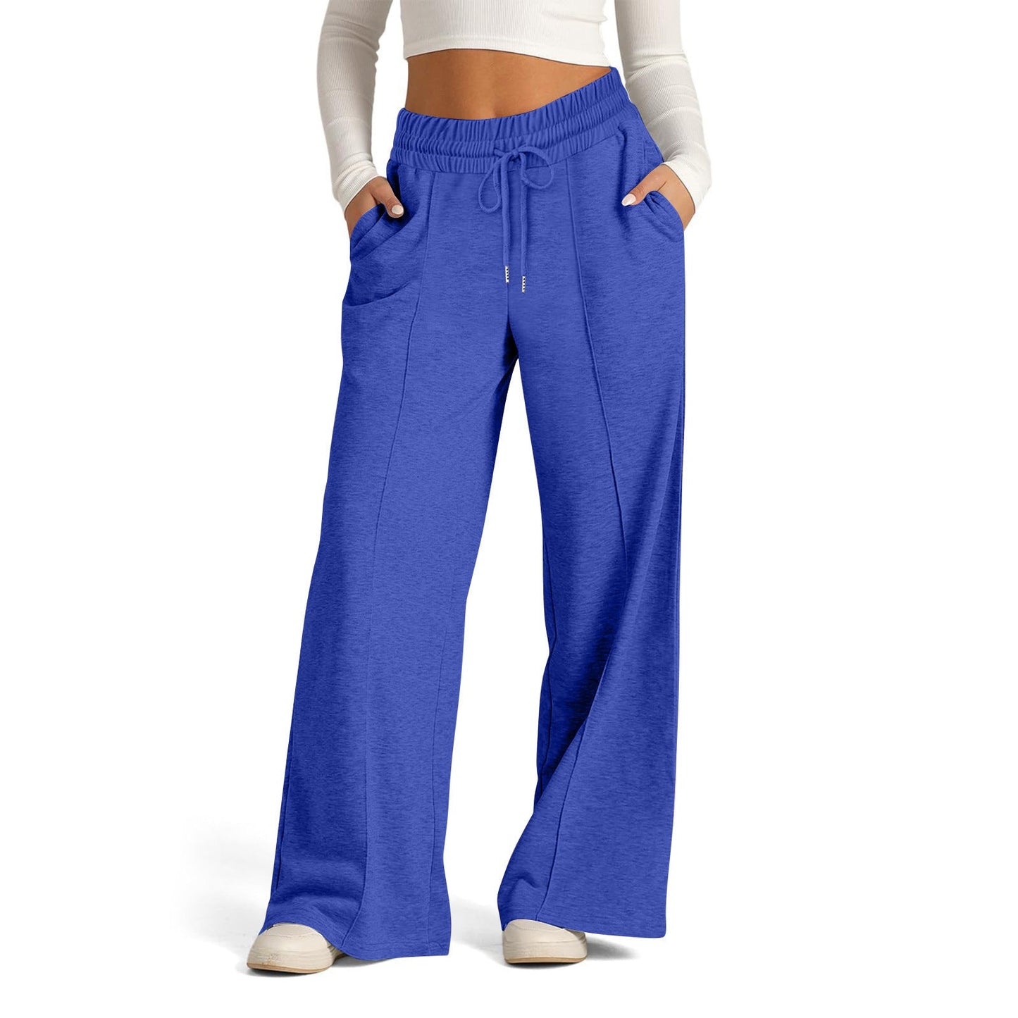 Modegeistische Damenhose: Weite Schlupfhose mit Taschen und hohem Tragekomfort