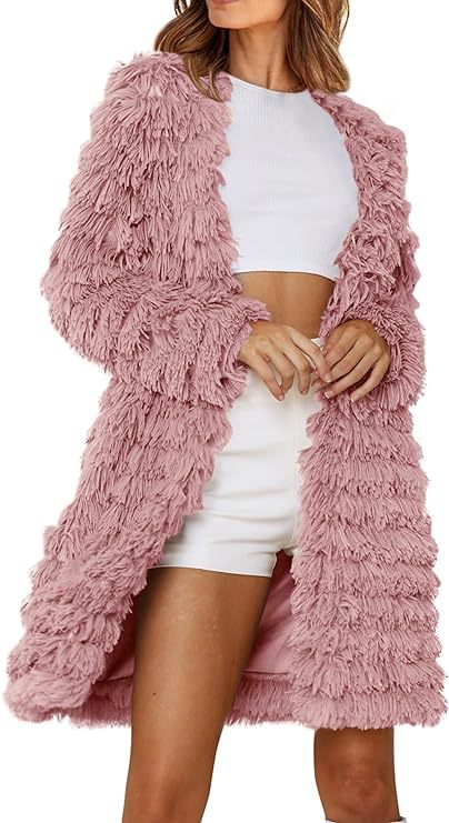 Damen Langer Fransenmantel ModeGeist