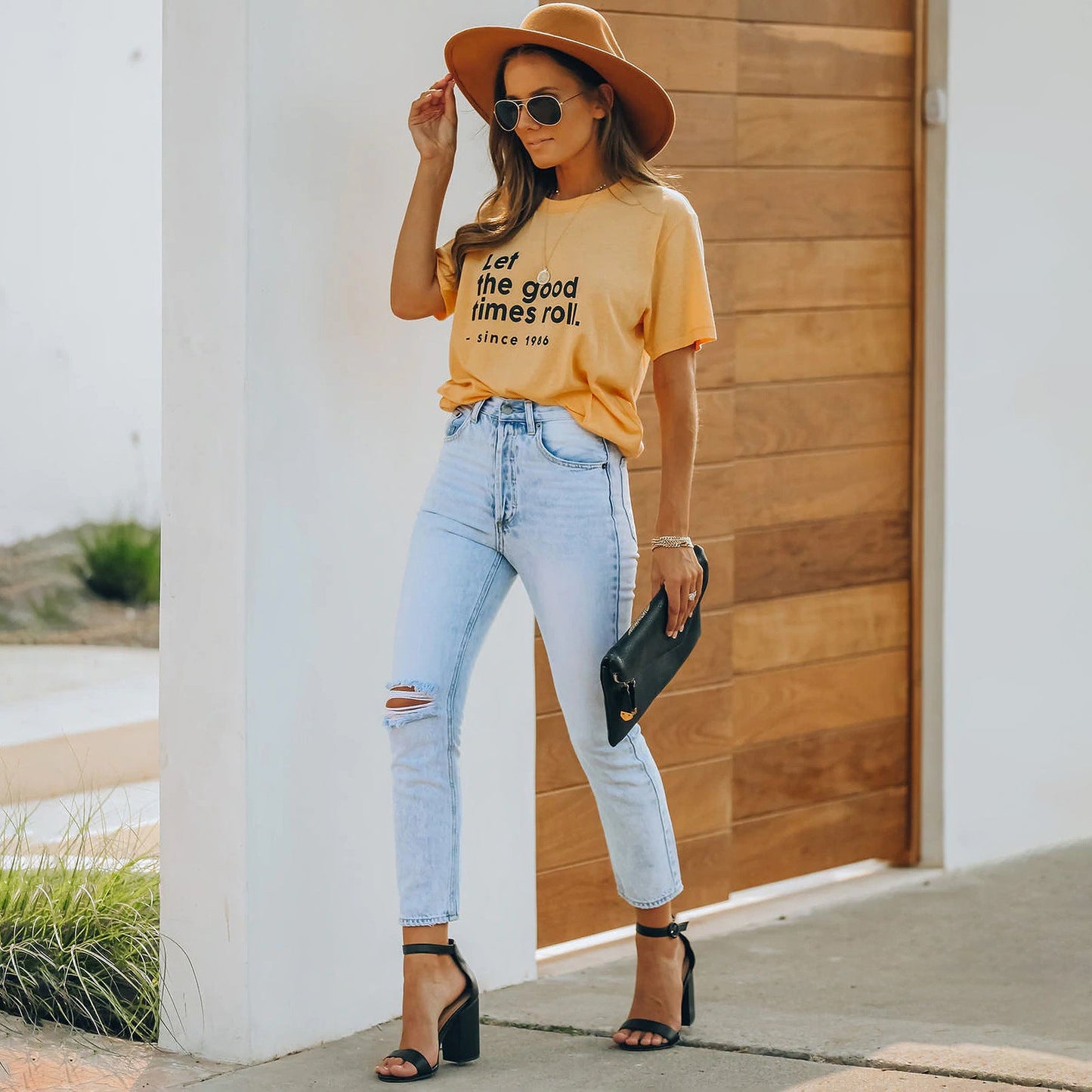 Trendiges Damen-T-Shirt mit modischem Print