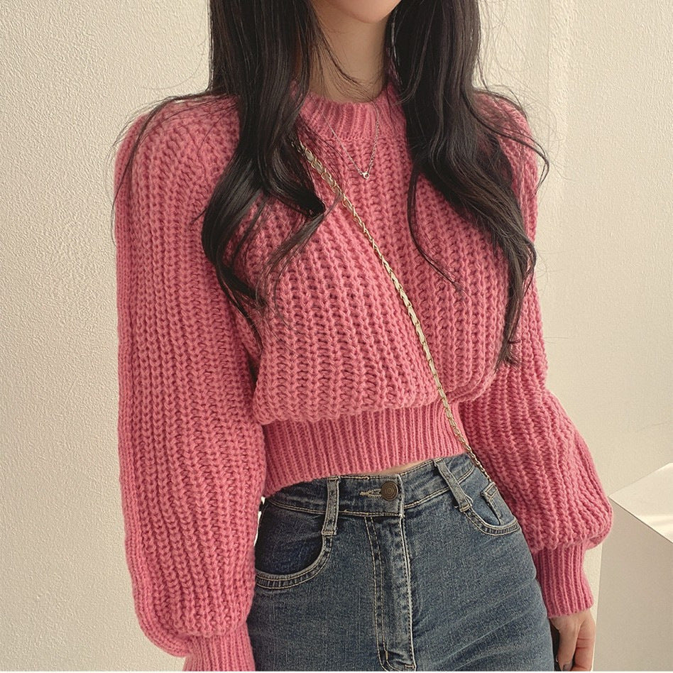 Damen Grobstrickpullover mit weitem Schnitt und überschnittenen Schultern ModeGeist