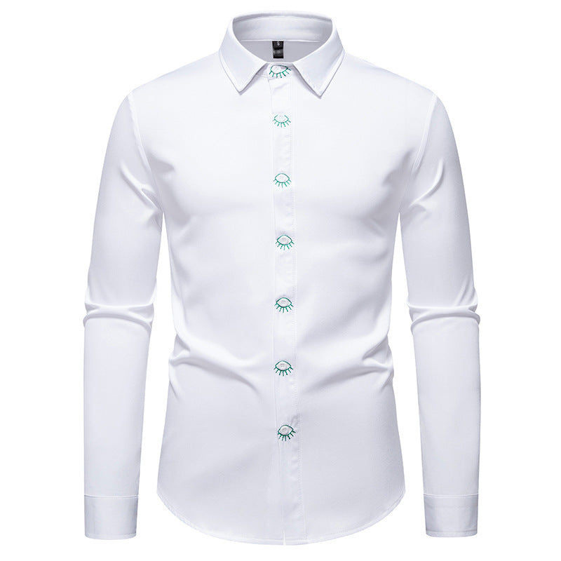 Herren Elegantes Langarmhemd mit kreativen Details ModeGeist