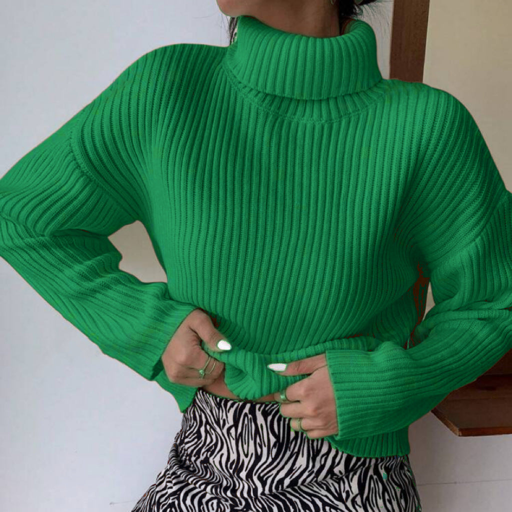 Damen Hochwertiger Rollkragenpullover mit strukturiertem Rippstrick ModeGeist