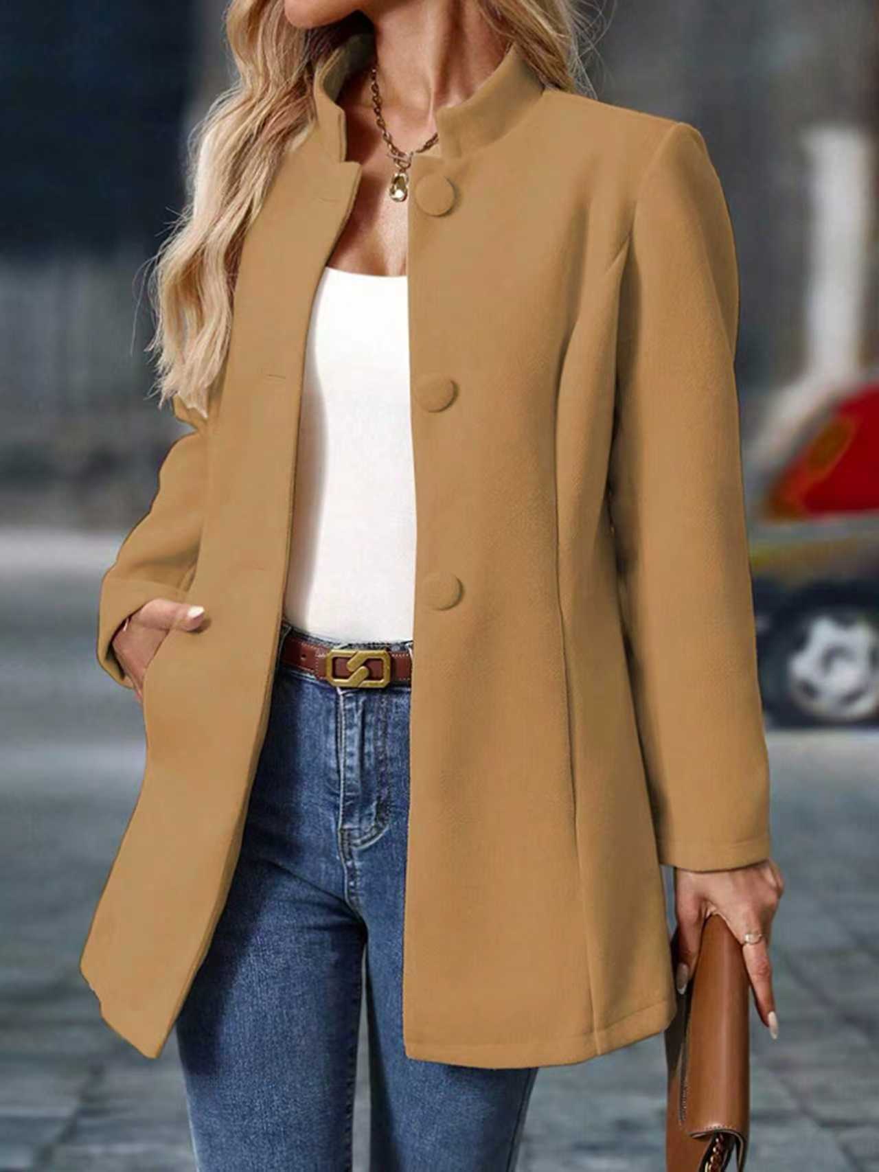 Damen klassischer und eleganter Mantel ModeGeist