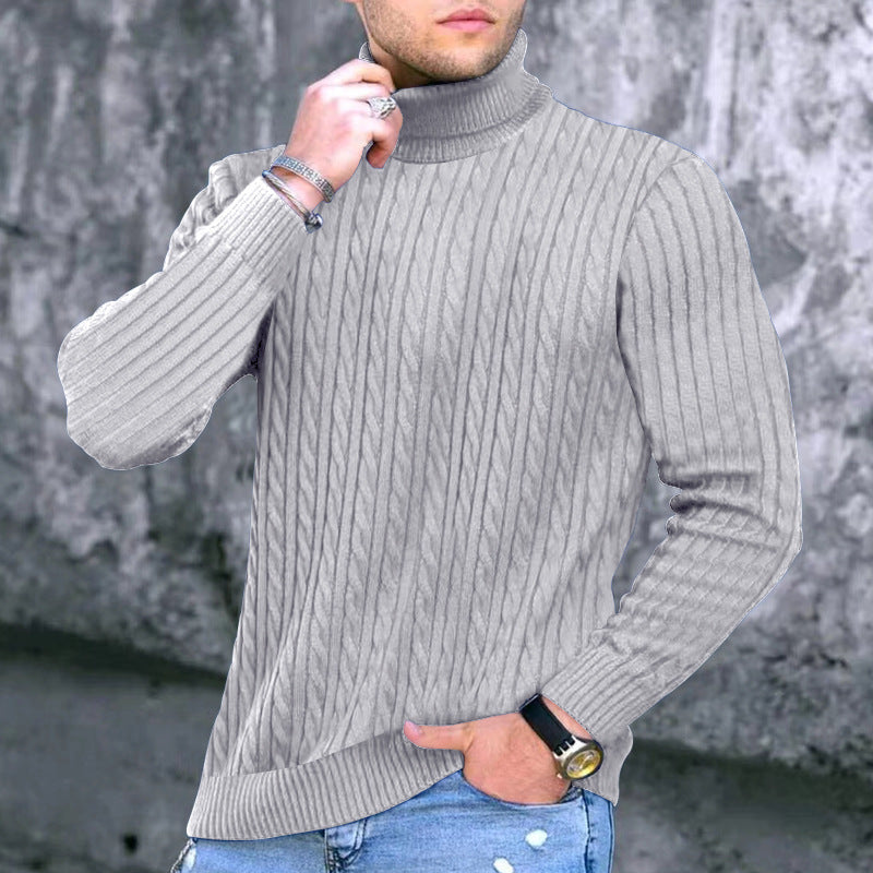 Herren moderner Rollkragenpullover mit strukturiertem Design ModeGeist