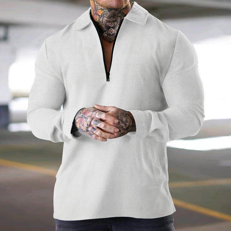 Herren Langarm Shirt mit modernem Reißverschluss ModeGeist