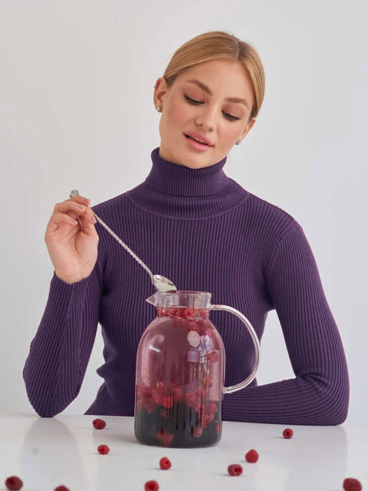 Damen Rollkragenpullover mit geripptem Design und lässigem Schnitt ModeGeist