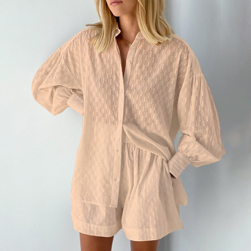 Damen Lässiges Oberteil und Shorts Set mit luftiger Passform ModeGeist