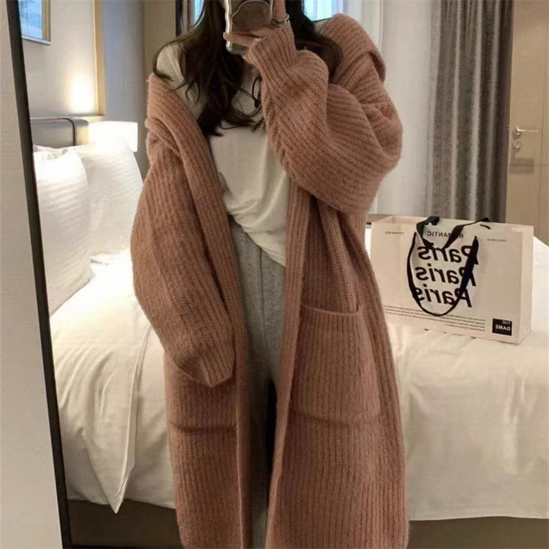 Damen Langstrickjacke mit eleganter Rippstruktur und praktischen Taschen ModeGeist