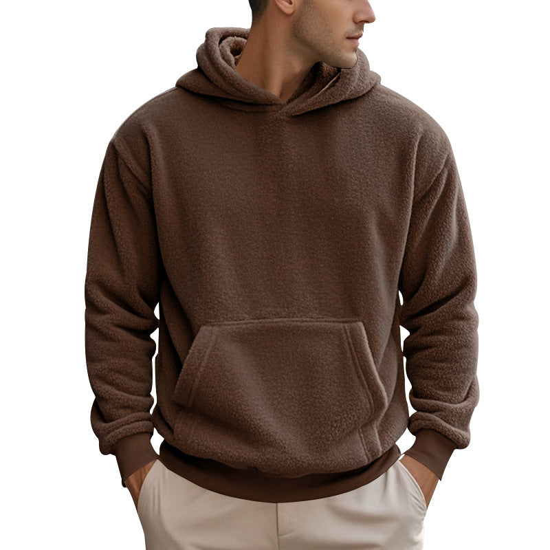Herren Fleece Hoodie mit Kängurutasche und modernem Schnitt ModeGeist