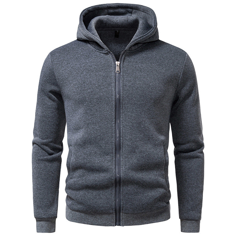 Herren komfortabler Kapuzenpullover mit durchgehendem Reißverschluss ModeGeist