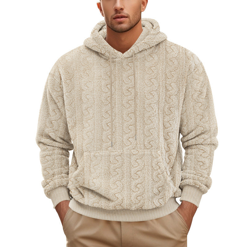 Herren gemütlicher Fleece Hoodie mit Kapuze und Kängurutasche ModeGeist